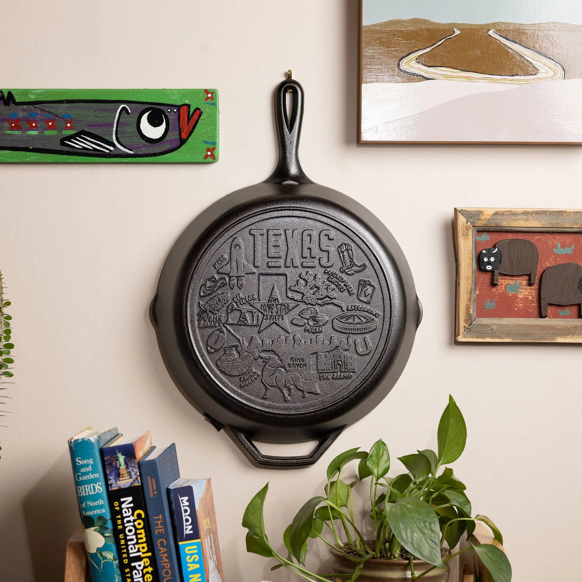 American Road Trip: 12 Inch Seasoned Cast Iron Skillet, Texas