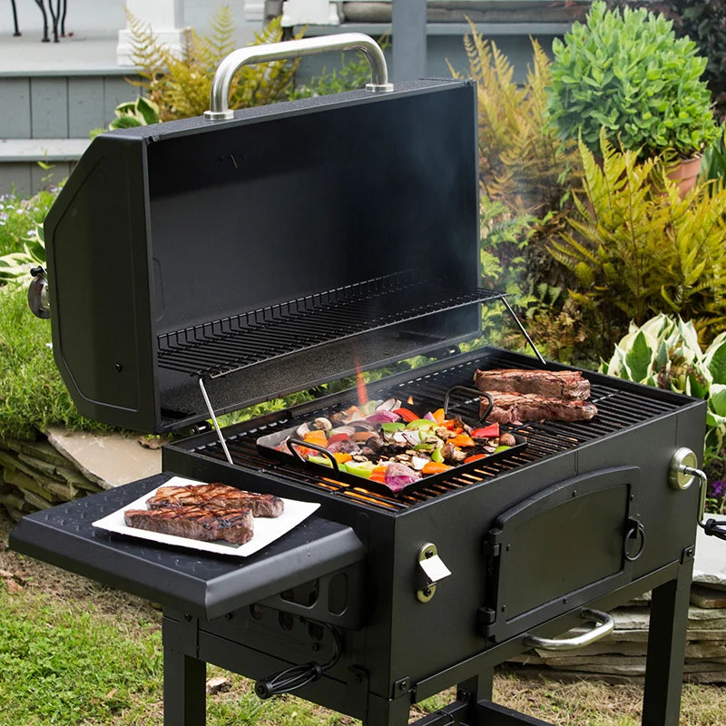 13 x 12 Inch Seasoned Carbon Steel Grilling Basket