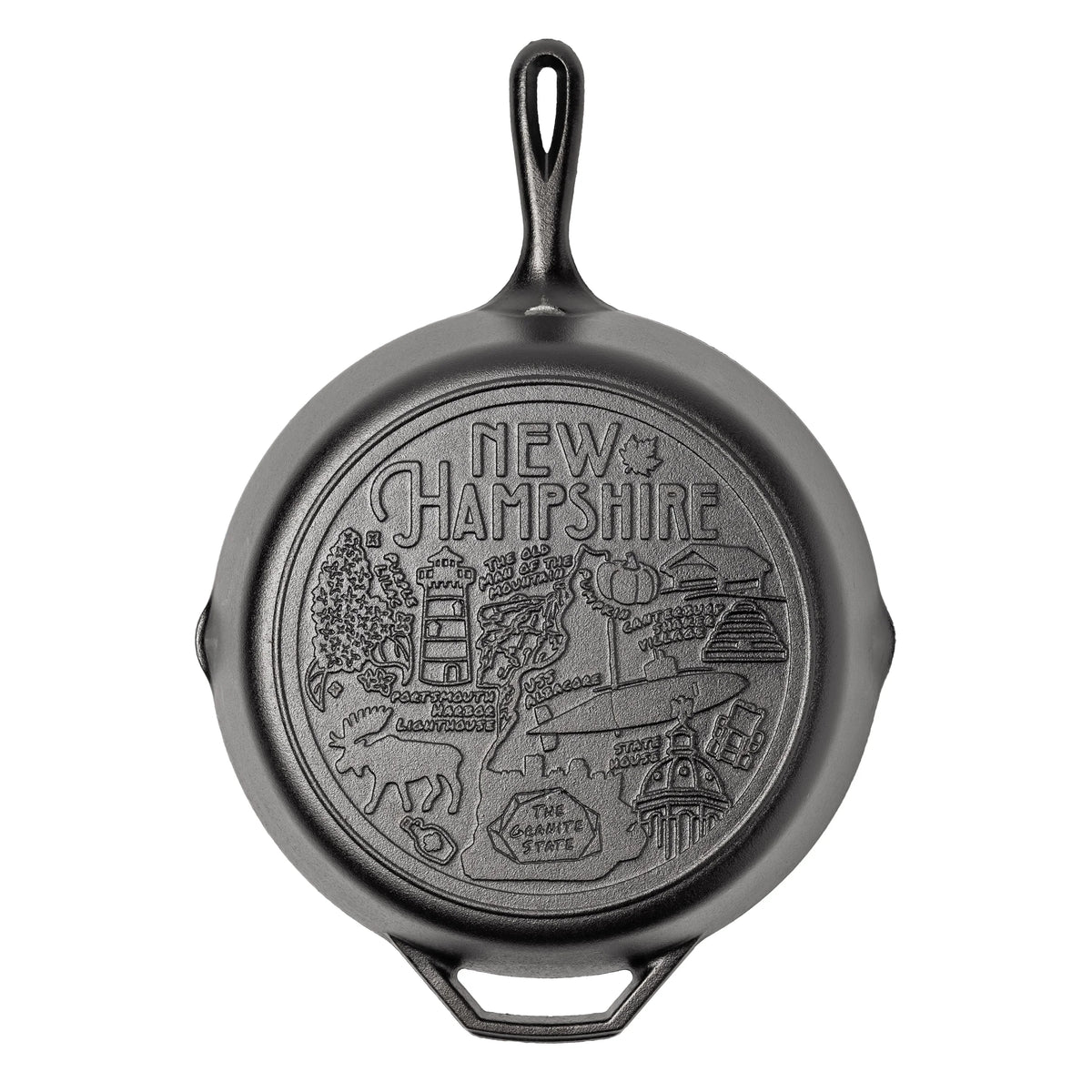 American Road Trip: 12 Inch Seasoned Cast Iron Skillet, New Hampshire
