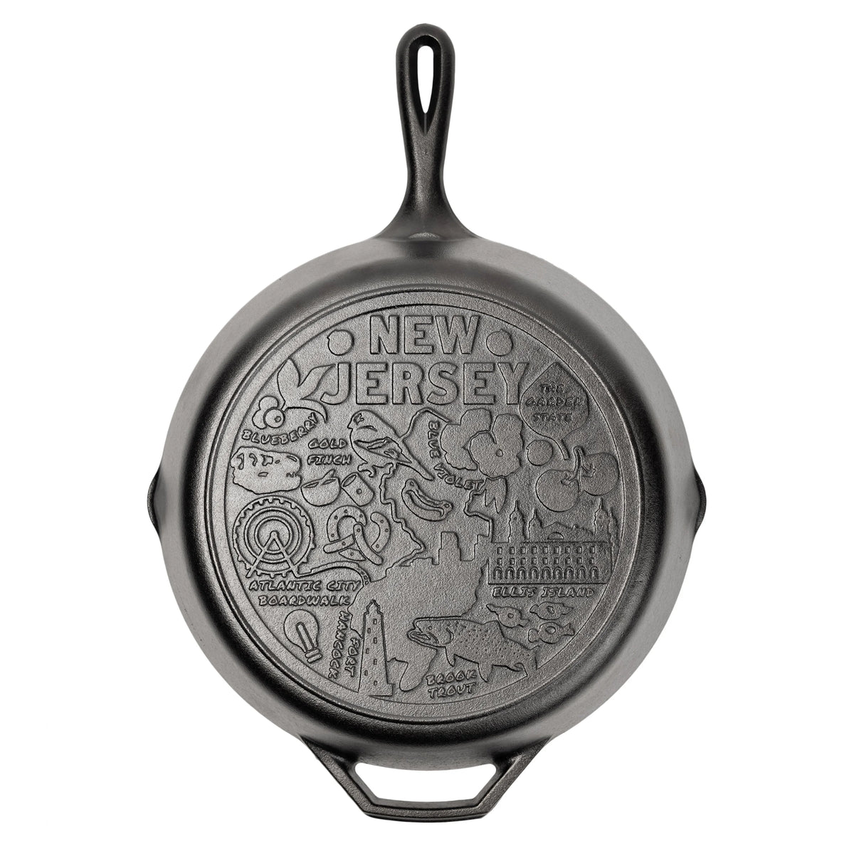 American Road Trip: 12 Inch Seasoned Cast Iron Skillet, New Jersey