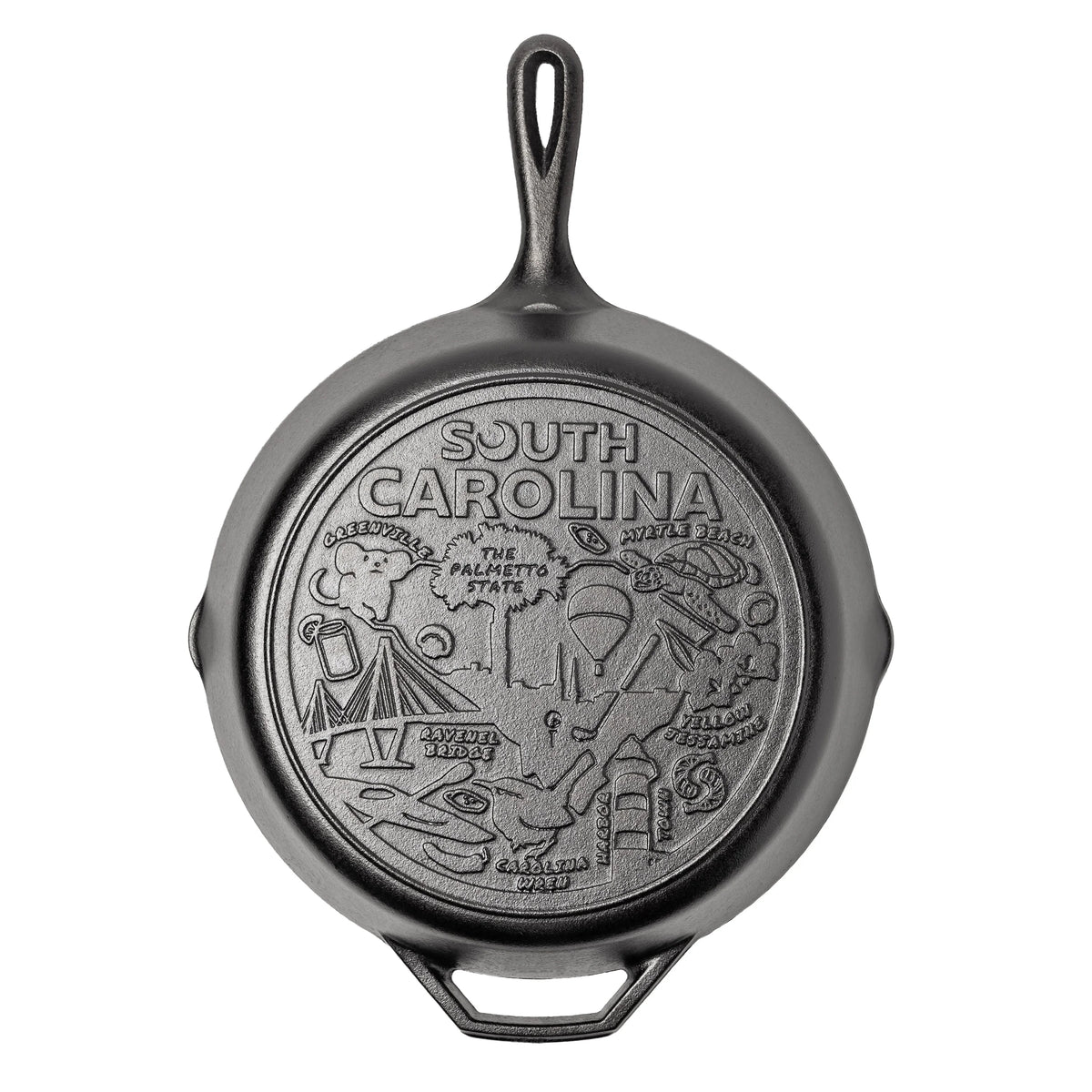 American Road Trip: 12 Inch Seasoned Cast Iron Skillet, South Carolina